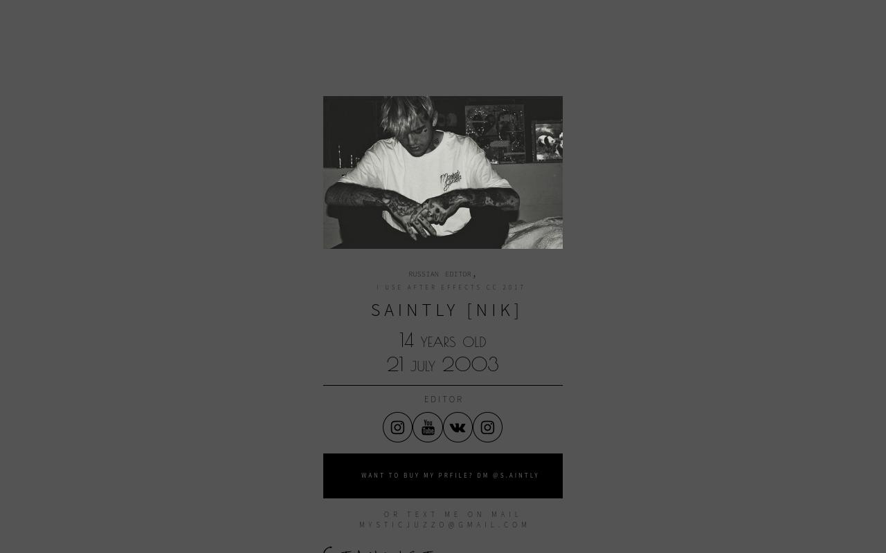 Carrd profile picture for @saintly